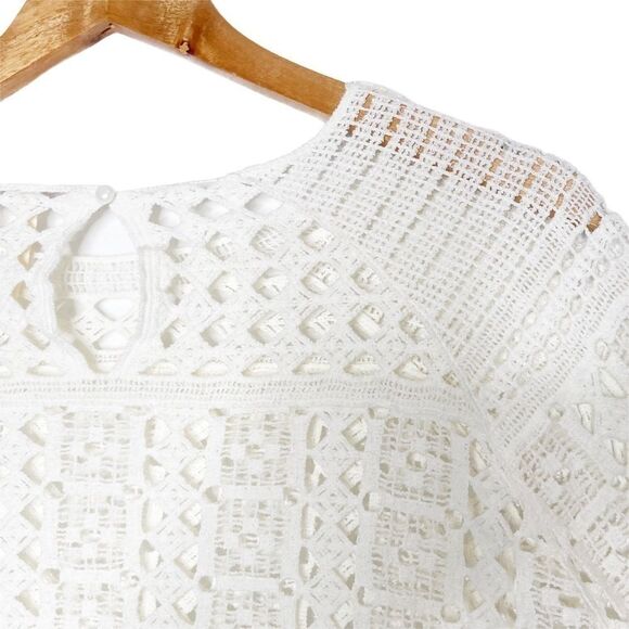 RAGA | Crocheted Festival Long Sleeve Crop Top - Picture 4 of 8